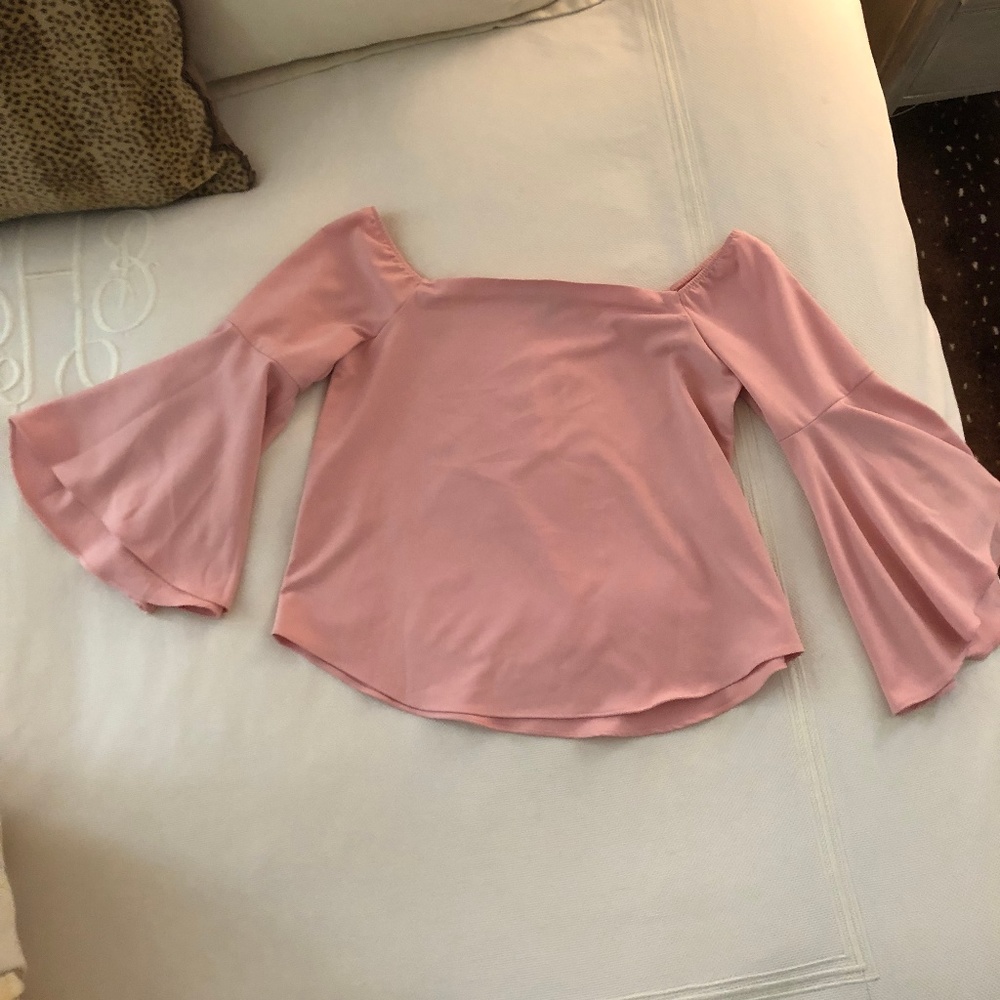 Aqua Pink Off-the-shoulder Top